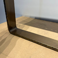 Dining Table Base - Main Formed Brass Plated Steel with textured edges (price per pair)