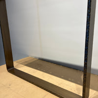 Dining Table Base - Main Formed Brass Plated Steel with textured edges (price per pair)