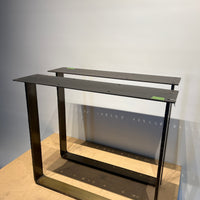 Dining Table Base - Main Formed Brass Plated Steel with textured edges (price per pair)