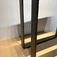 Dining Table Base - Main Formed Brass Plated Steel with textured edges (price per pair)