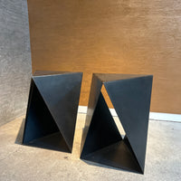 LUCY Table Base - Polished and Blackened (price per pair)