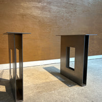 CLARKE Table Base - Burnished Steel (price per pair)