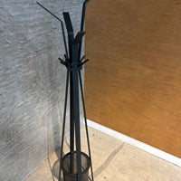 Coat Rack and Umbrella Holder - Matte Black Powder Coat