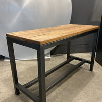 Wooden Bench - Blackened Steel