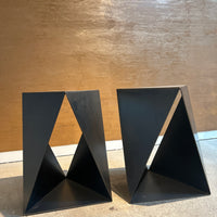 LUCY Table Base - Polished and Blackened (price per pair)
